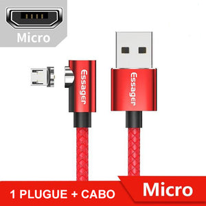 Carregador Magnético Tipo 2: iPhone/ Tipo C/ Micro USB