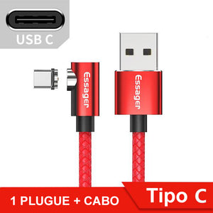 Carregador Magnético Tipo 2: iPhone/ Tipo C/ Micro USB